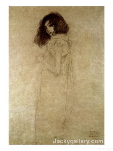 Portrait of a Young Woman-97 by Gustav Klimt paintings reproduction